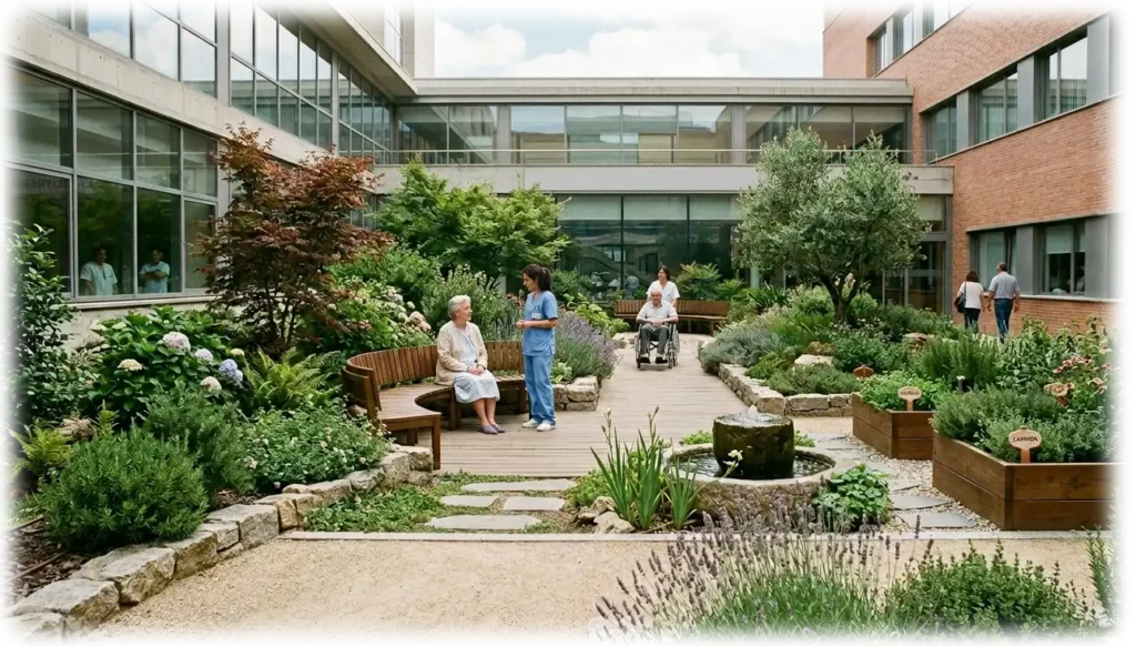 humanizacion espacios residencias hospitales verdes