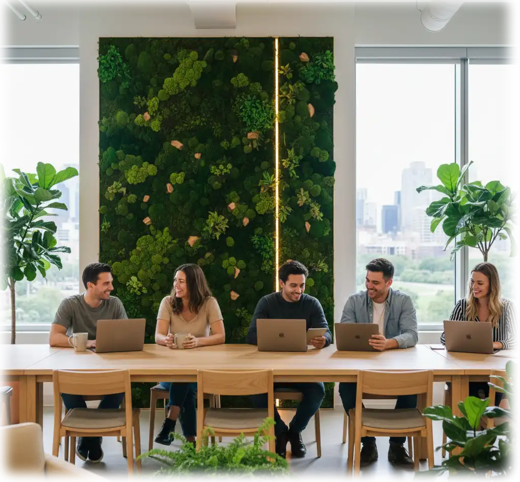 oficinas biofilicas muros vegetales